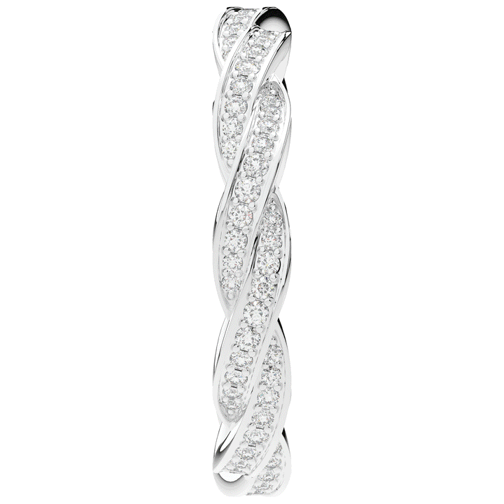0.30CT.TW LAB DIAMOND TWIST ETERNITY WEDDING BAND - Nazarelle