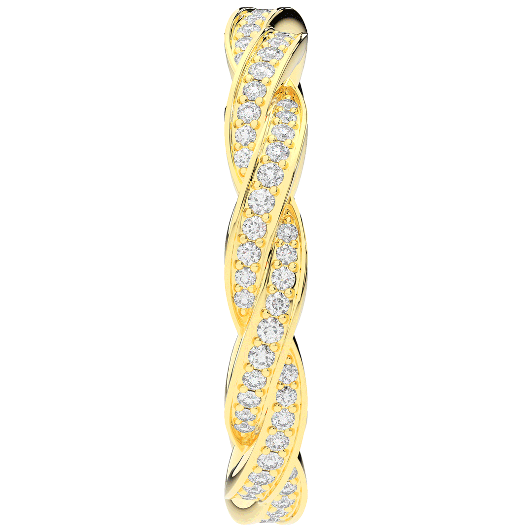 0.30CT.TW LAB DIAMOND TWIST ETERNITY WEDDING BAND - Nazarelle