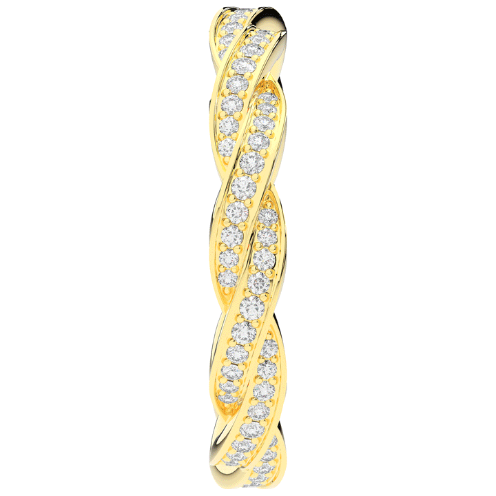 0.30CT.TW LAB DIAMOND TWIST ETERNITY WEDDING BAND - Nazarelle