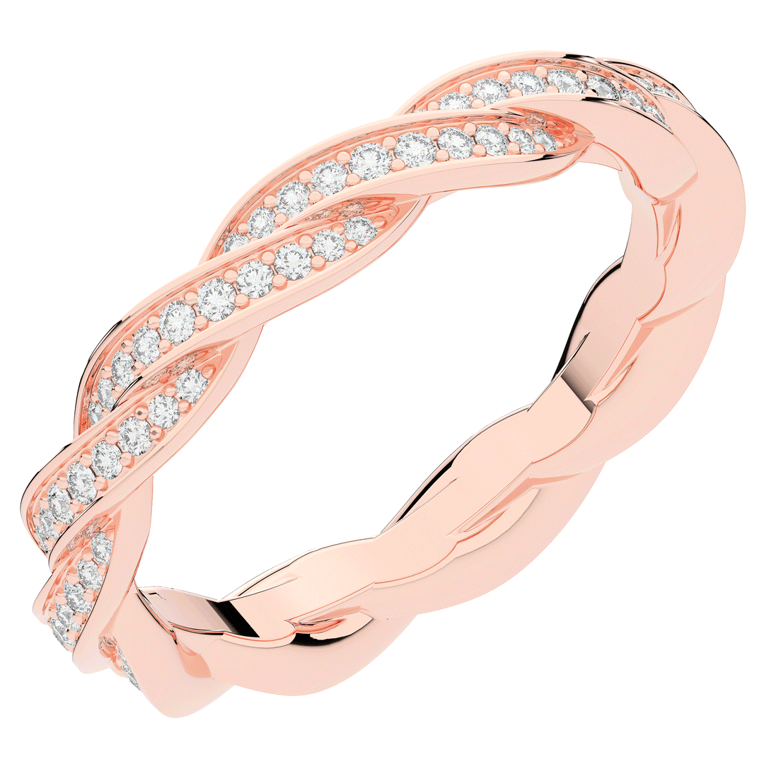 0.30CT.TW LAB DIAMOND TWIST ETERNITY WEDDING BAND - Nazarelle