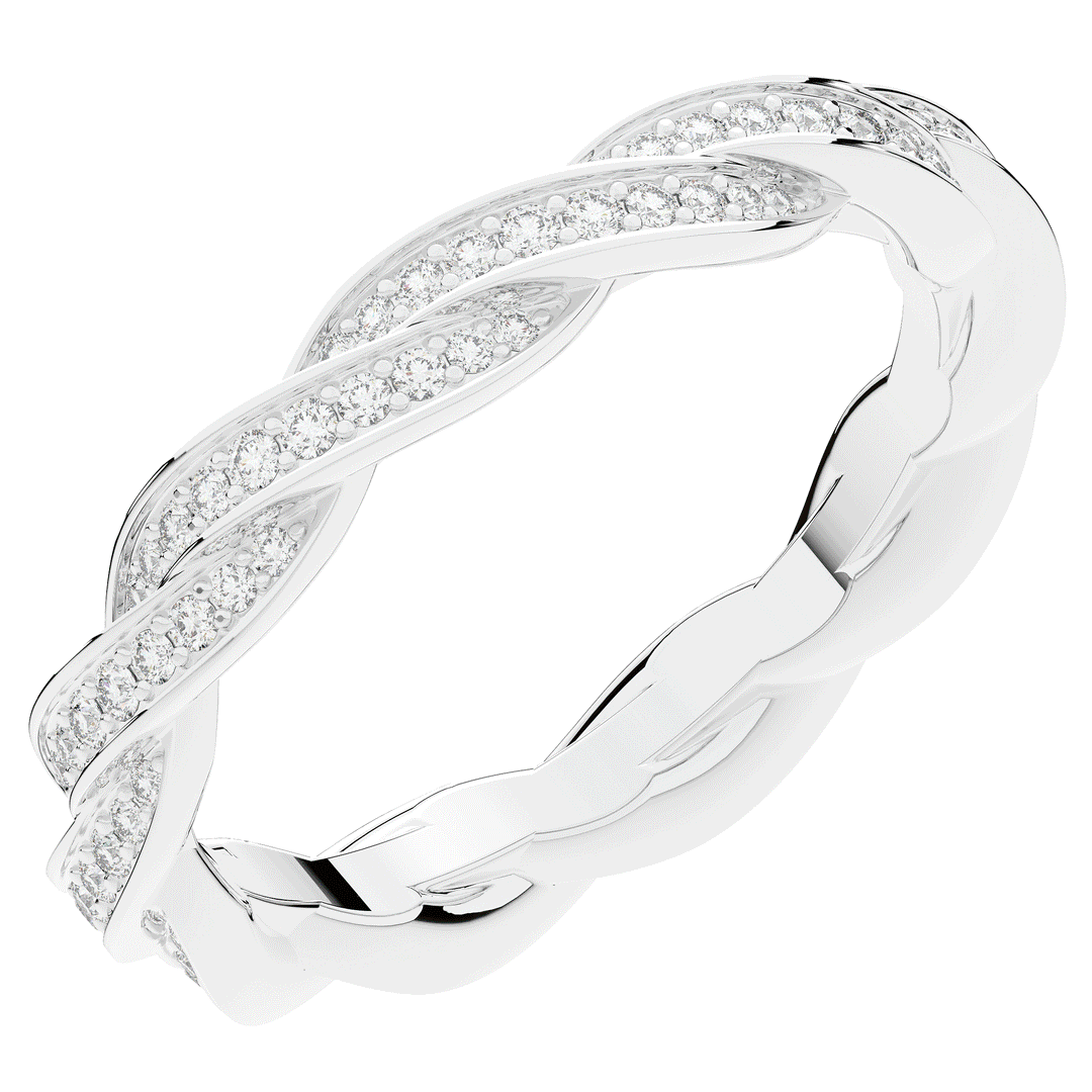 0.30CT.TW LAB DIAMOND TWIST ETERNITY WEDDING BAND - Nazarelle