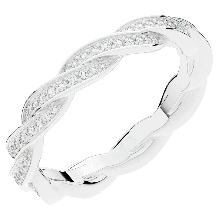 0.30CT.TW LAB DIAMOND TWIST ETERNITY WEDDING BAND - Nazarelle