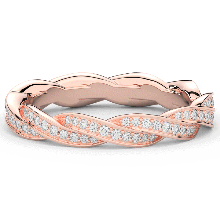0.30CT.TW LAB DIAMOND TWIST ETERNITY WEDDING BAND - Nazarelle