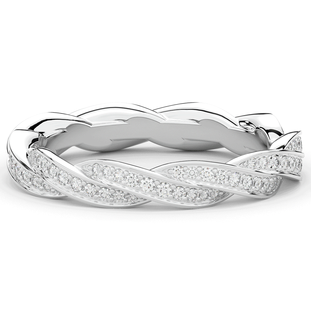 0.30CT.TW LAB DIAMOND TWIST ETERNITY WEDDING BAND - Nazarelle