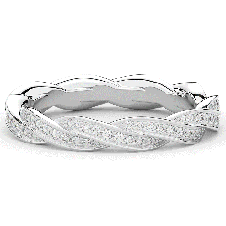 0.30CT.TW LAB DIAMOND TWIST ETERNITY WEDDING BAND - Nazarelle