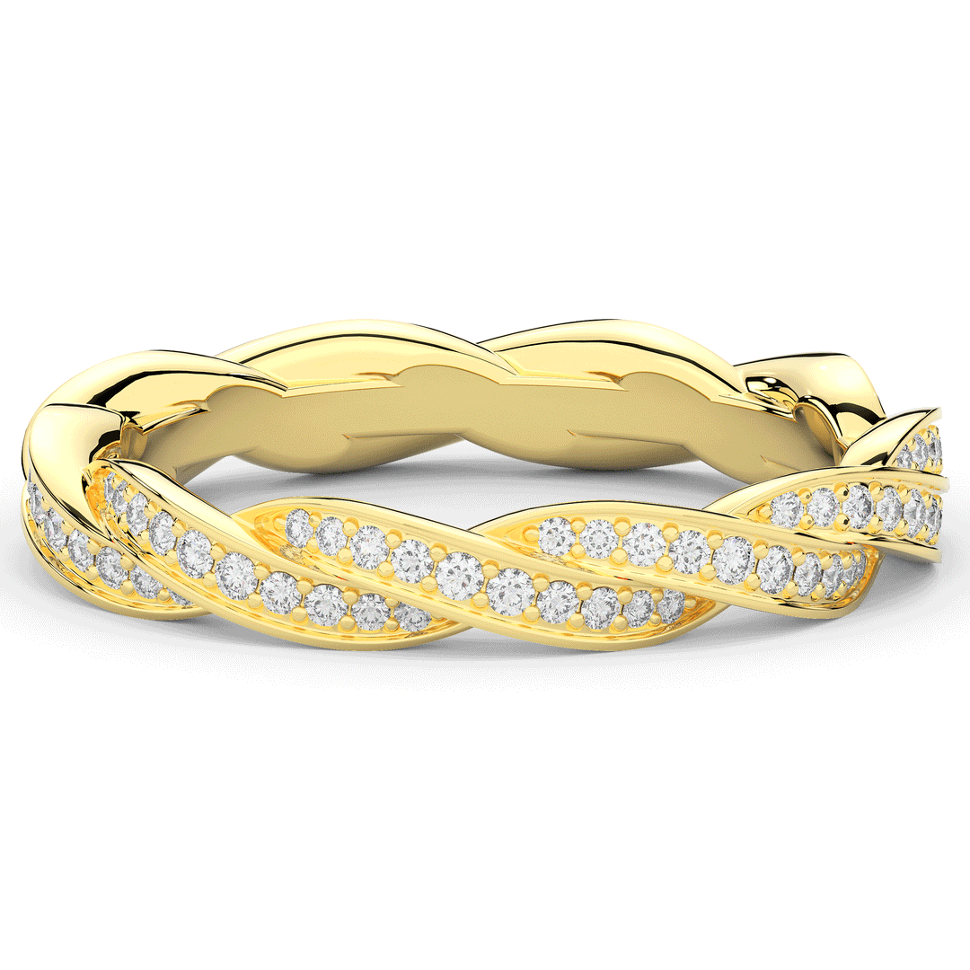 0.30CT.TW LAB DIAMOND TWIST ETERNITY WEDDING BAND - Nazarelle