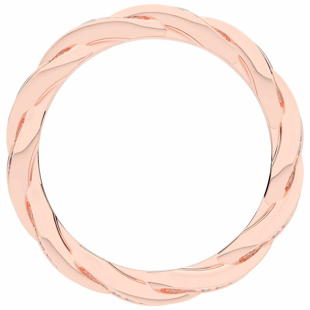 0.30CT.TW LAB DIAMOND TWIST ETERNITY WEDDING BAND - Nazarelle