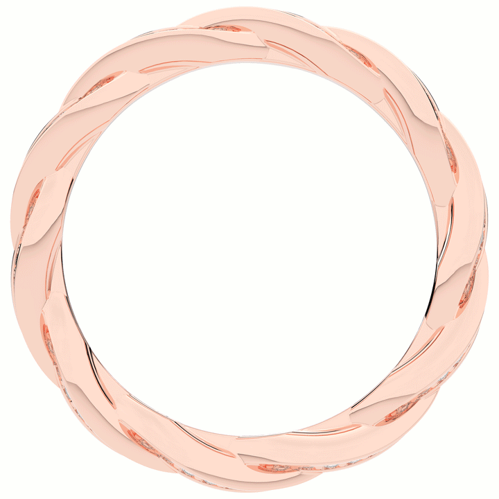 0.30CT.TW LAB DIAMOND TWIST ETERNITY WEDDING BAND - Nazarelle