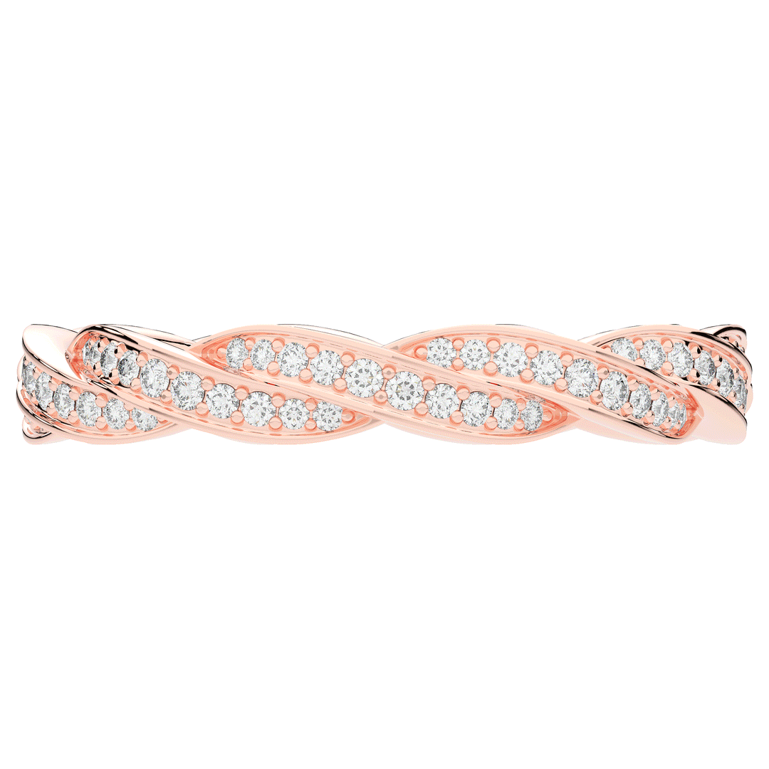 0.30CT.TW LAB DIAMOND TWIST ETERNITY WEDDING BAND - Nazarelle