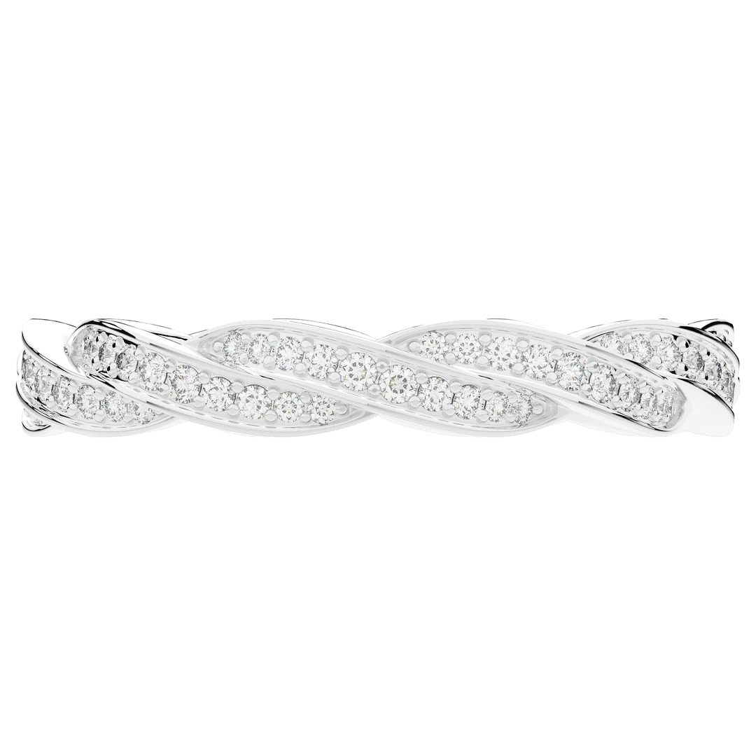 0.30CT.TW LAB DIAMOND TWIST ETERNITY WEDDING BAND - Nazarelle
