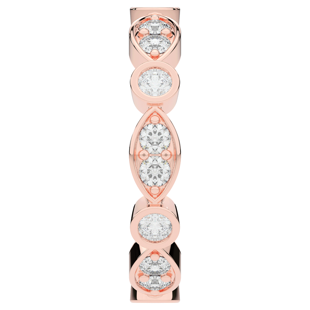 0.80CT.TW ROUND LAB DIAMOND WEDDING BAND - Nazarelle