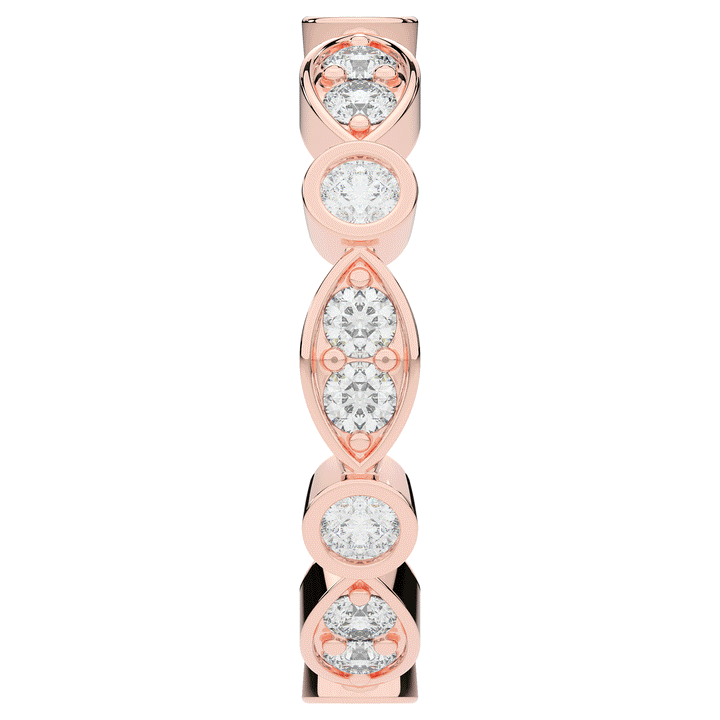 0.80CT.TW ROUND LAB DIAMOND WEDDING BAND - Nazarelle