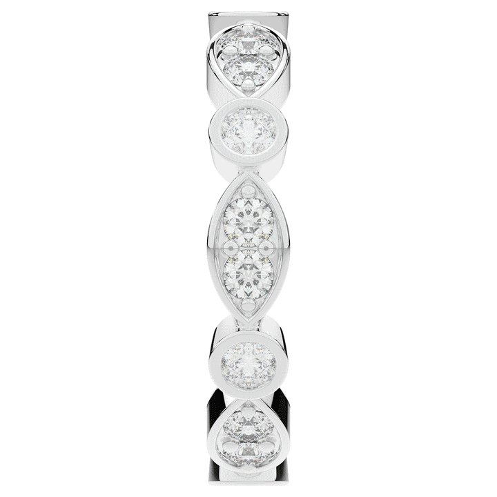 0.80CT.TW ROUND LAB DIAMOND WEDDING BAND - Nazarelle