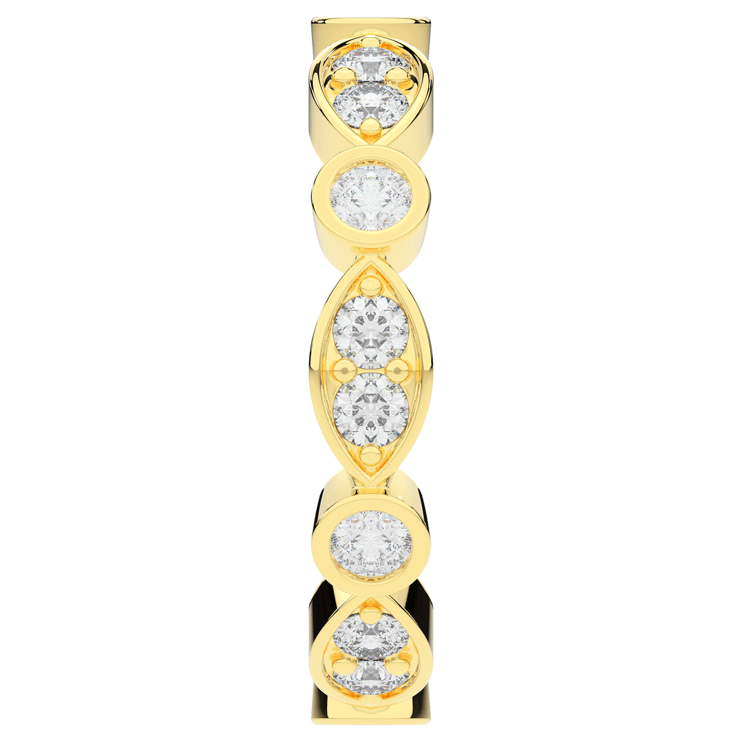 0.80CT.TW ROUND LAB DIAMOND WEDDING BAND - Nazarelle