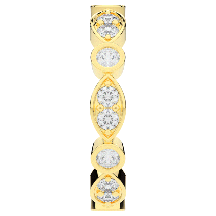 0.80CT.TW ROUND LAB DIAMOND WEDDING BAND - Nazarelle