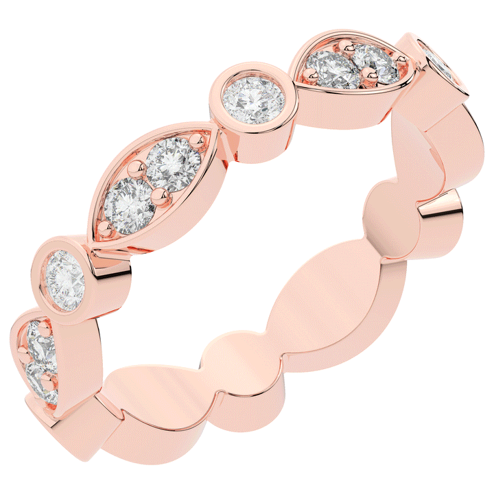 0.80CT.TW ROUND LAB DIAMOND WEDDING BAND - Nazarelle