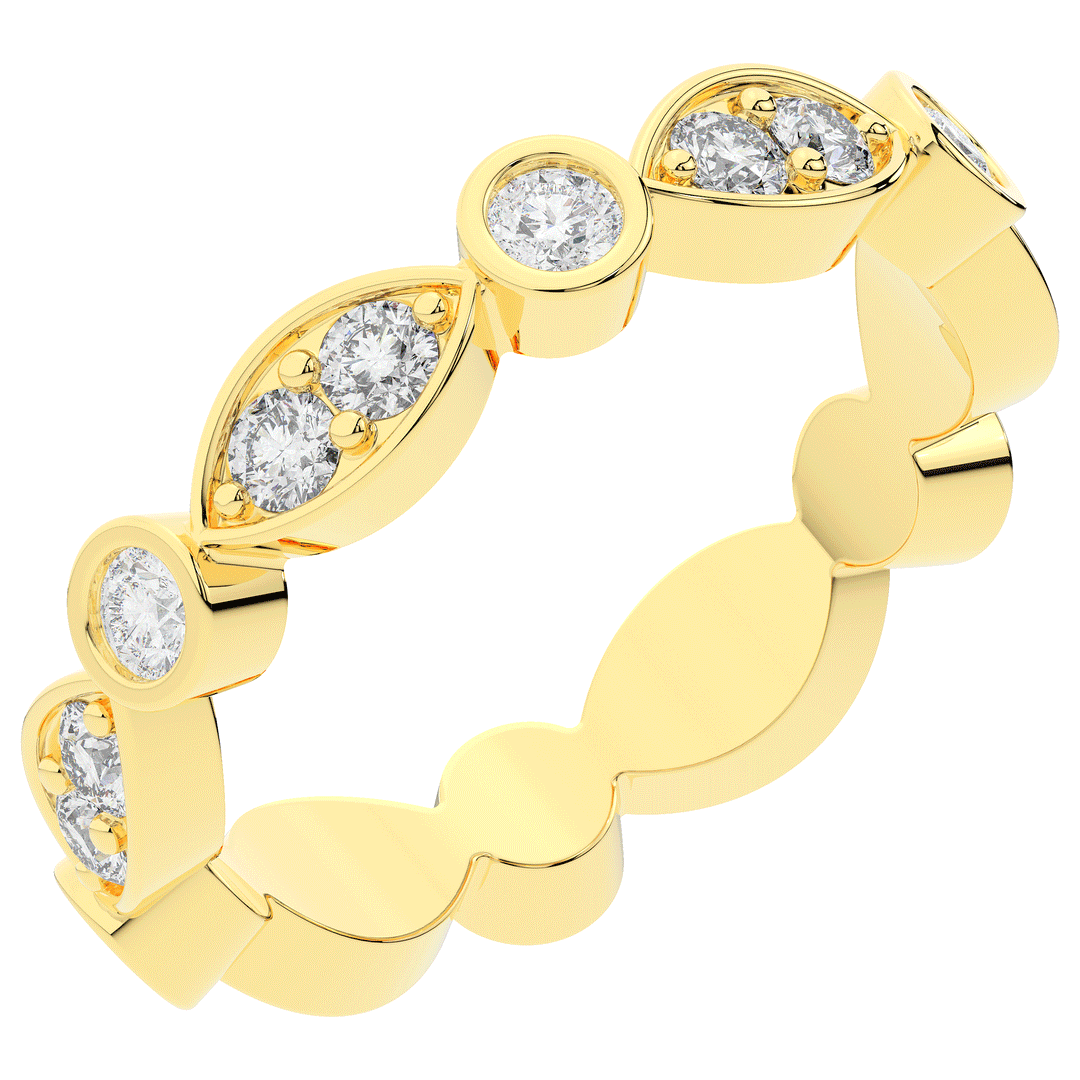 0.80CT.TW ROUND LAB DIAMOND WEDDING BAND - Nazarelle