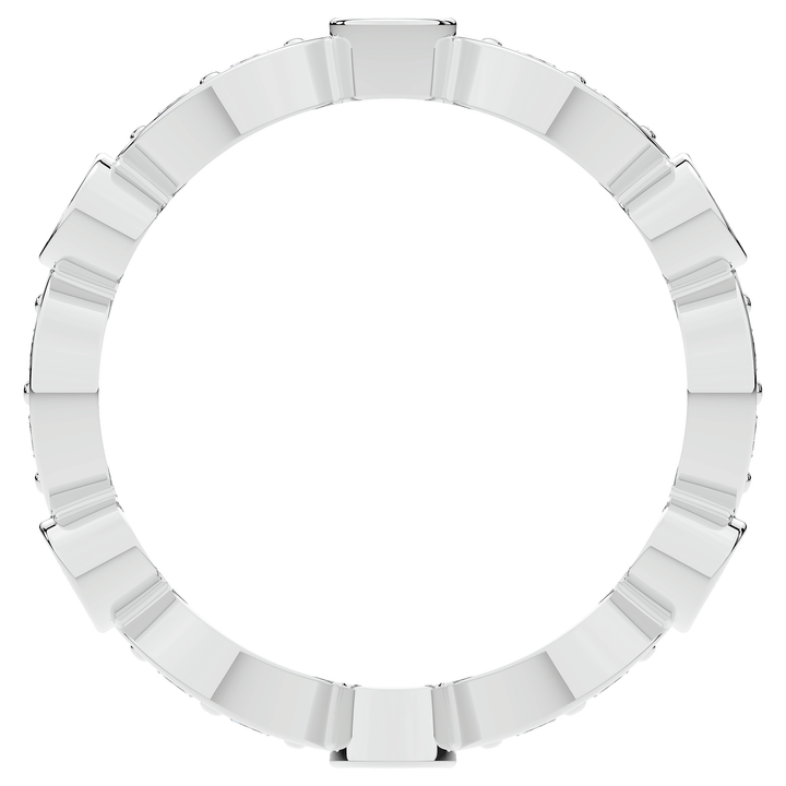 0.80CT.TW ROUND LAB DIAMOND WEDDING BAND - Nazarelle