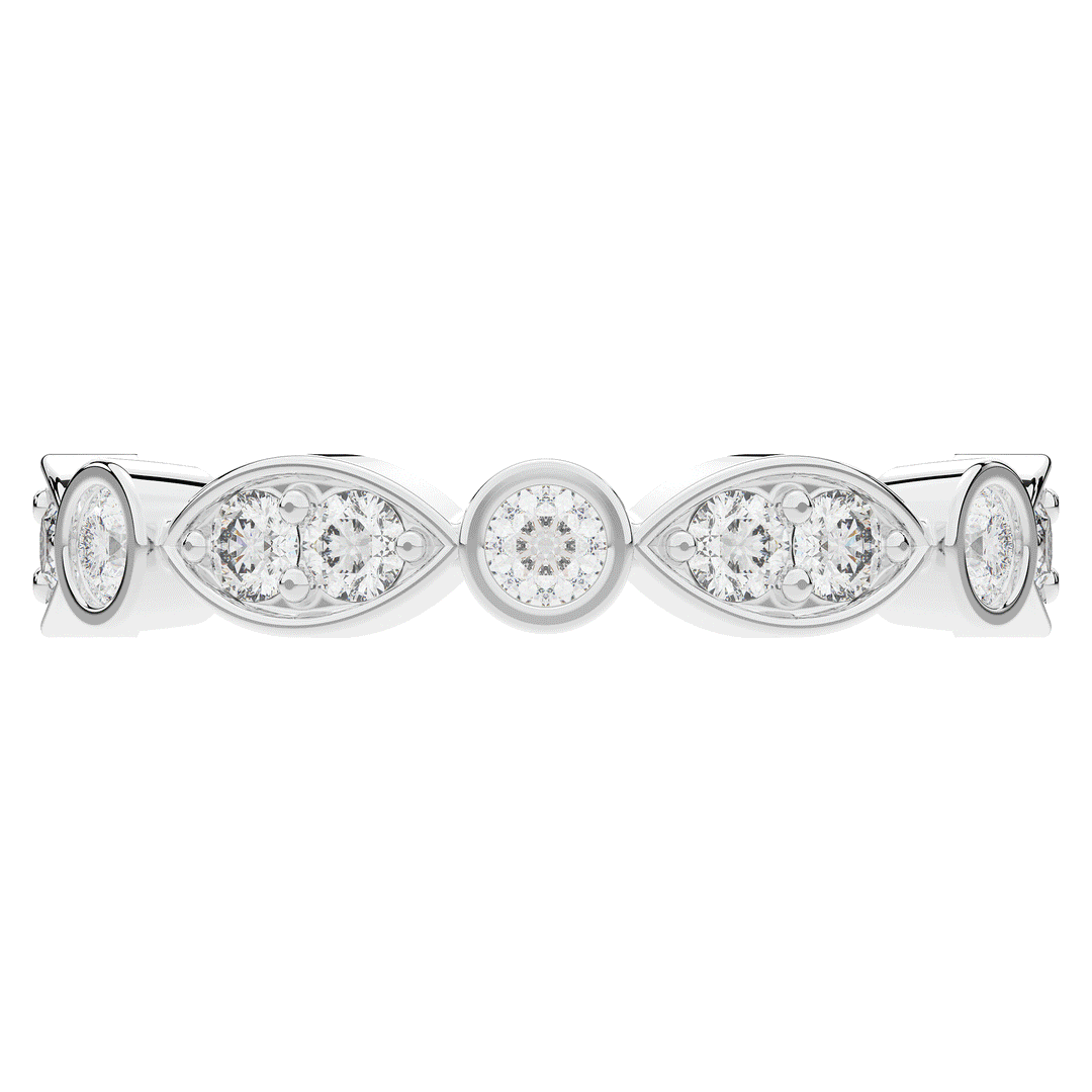 0.80CT.TW ROUND LAB DIAMOND WEDDING BAND - Nazarelle