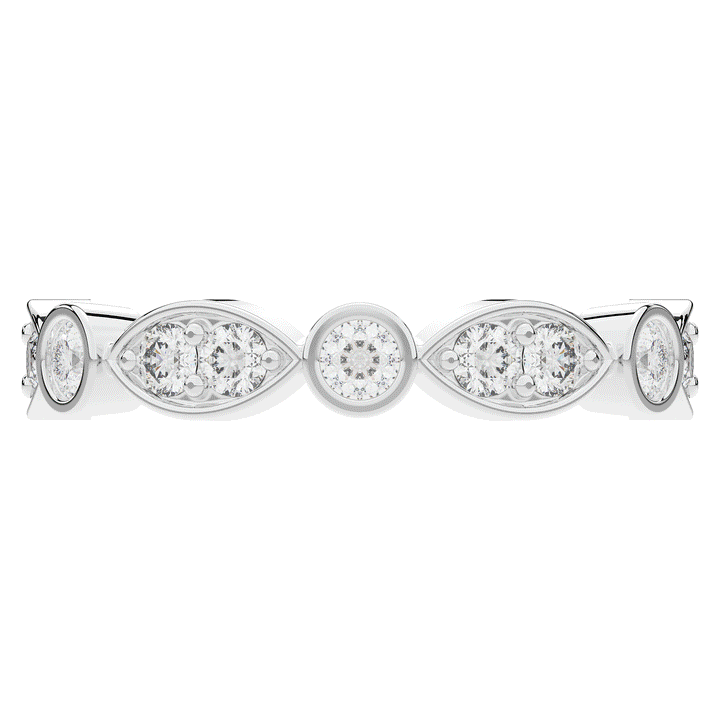 0.80CT.TW ROUND LAB DIAMOND WEDDING BAND - Nazarelle