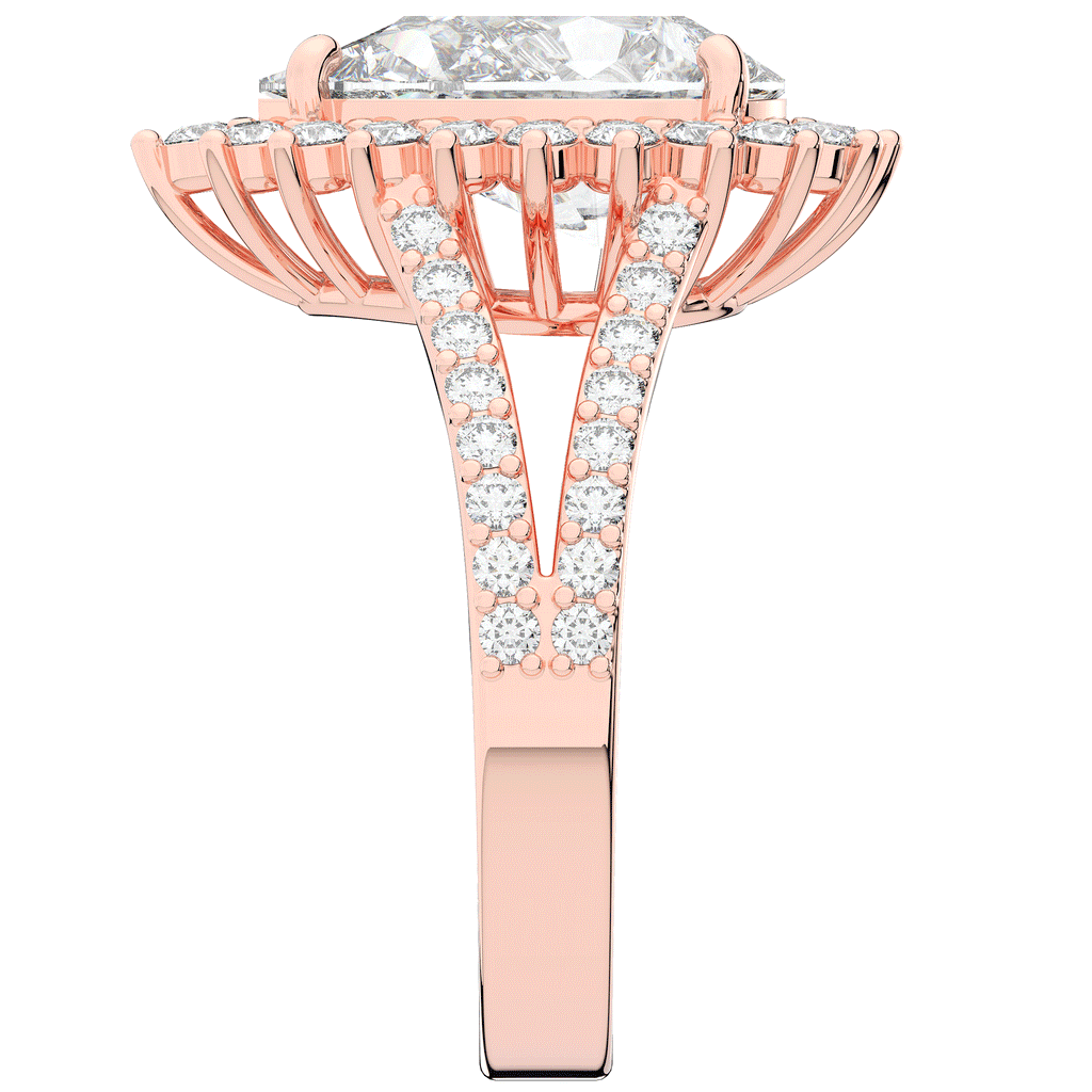3.60CT.TW ROUND LAB DIAMOND ENGAGEMENT RING - Nazarelle