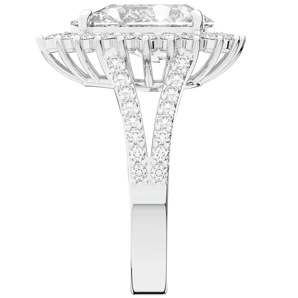 3.60CT.TW ROUND LAB DIAMOND ENGAGEMENT RING - Nazarelle