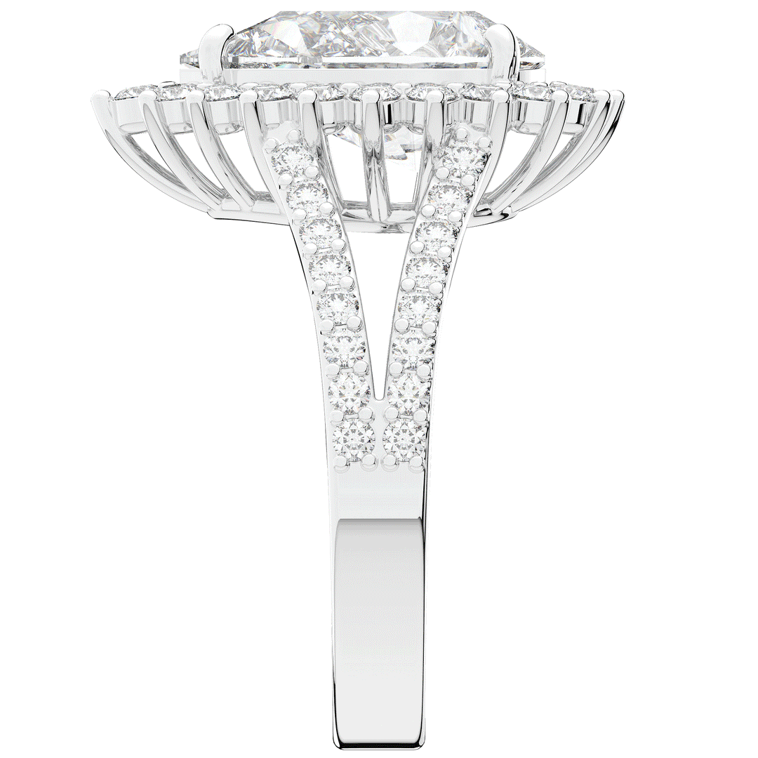 3.60CT.TW ROUND LAB DIAMOND ENGAGEMENT RING - Nazarelle