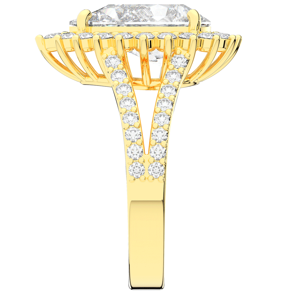 3.60CT.TW ROUND LAB DIAMOND ENGAGEMENT RING - Nazarelle