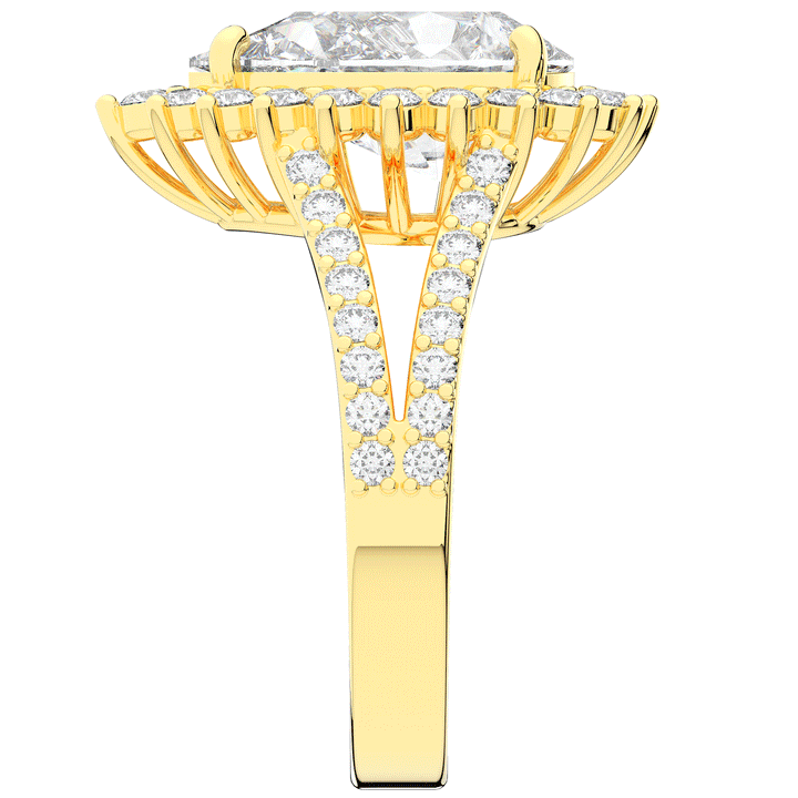 3.60CT.TW ROUND LAB DIAMOND ENGAGEMENT RING - Nazarelle