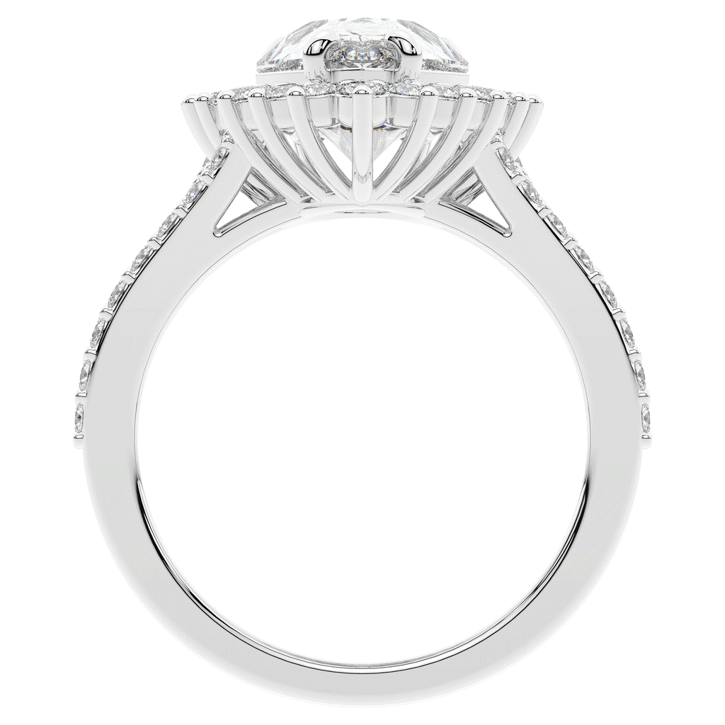 3.60CT.TW ROUND LAB DIAMOND ENGAGEMENT RING - Nazarelle