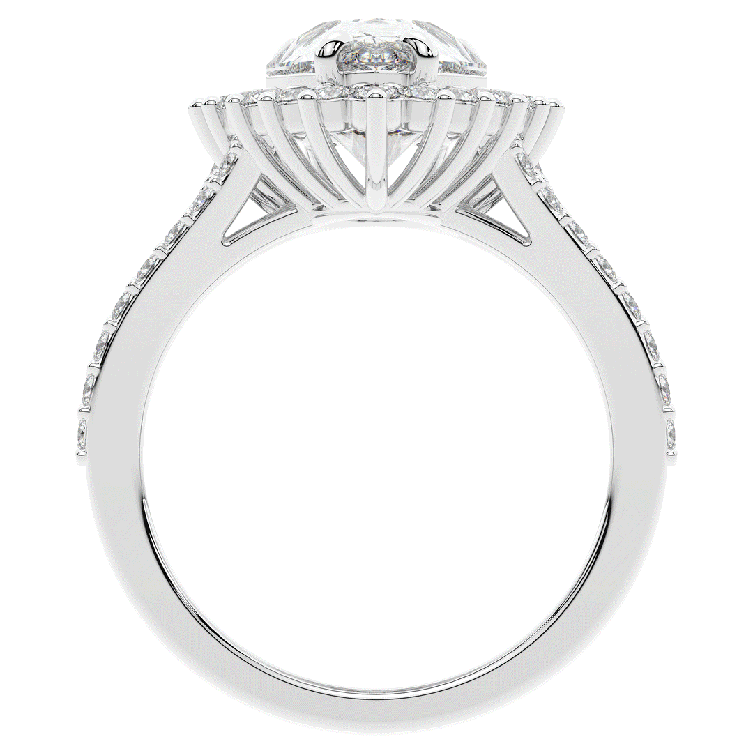 3.60CT.TW ROUND LAB DIAMOND ENGAGEMENT RING - Nazarelle