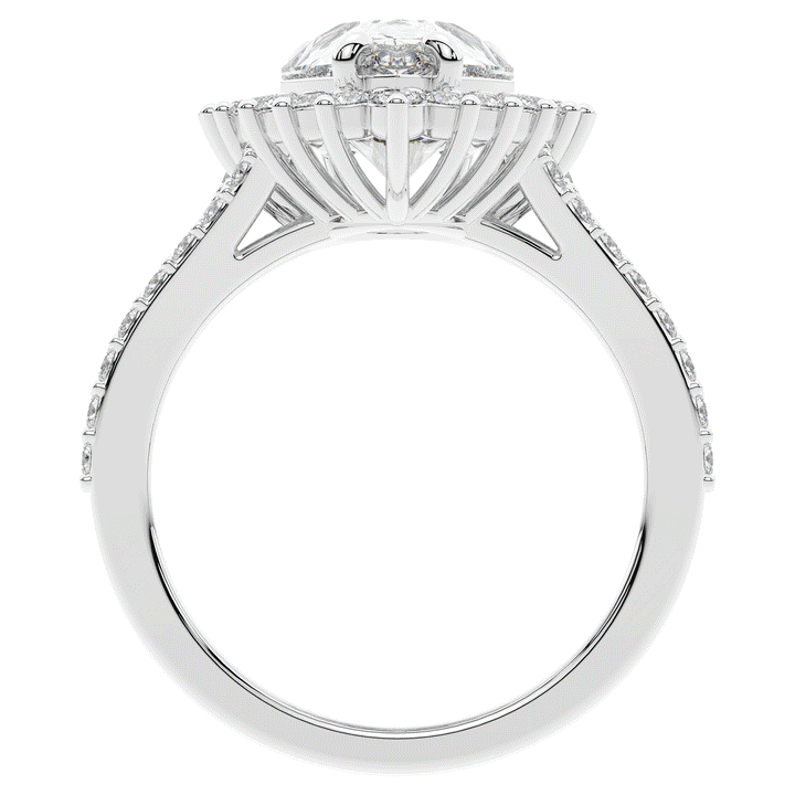 3.60CT.TW ROUND LAB DIAMOND ENGAGEMENT RING - Nazarelle