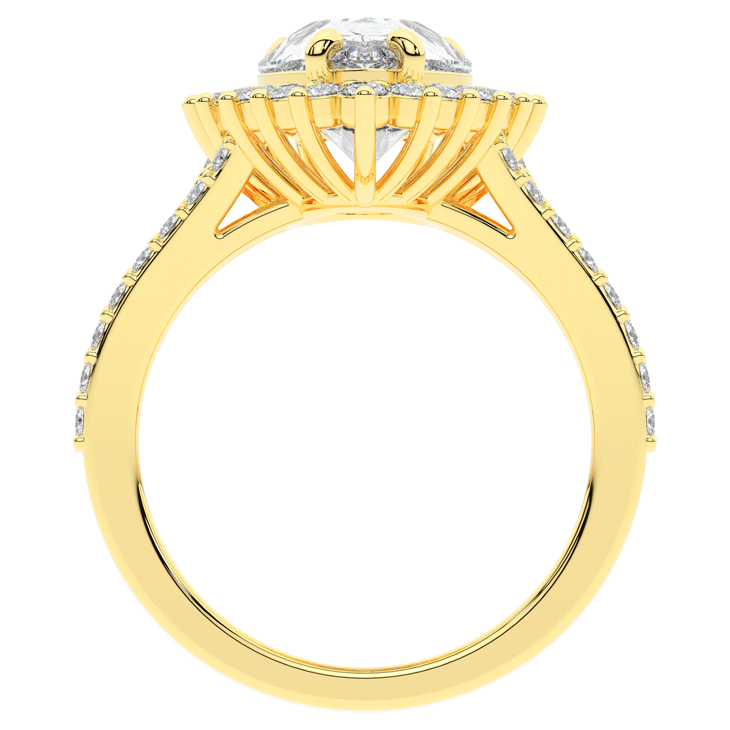 3.60CT.TW ROUND LAB DIAMOND ENGAGEMENT RING - Nazarelle