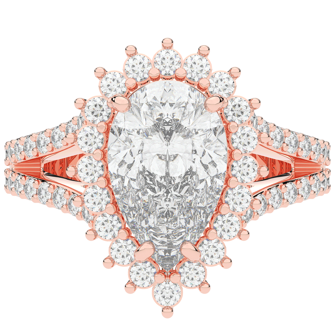 3.60CT.TW ROUND LAB DIAMOND ENGAGEMENT RING - Nazarelle