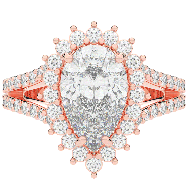 3.60CT.TW ROUND LAB DIAMOND ENGAGEMENT RING - Nazarelle