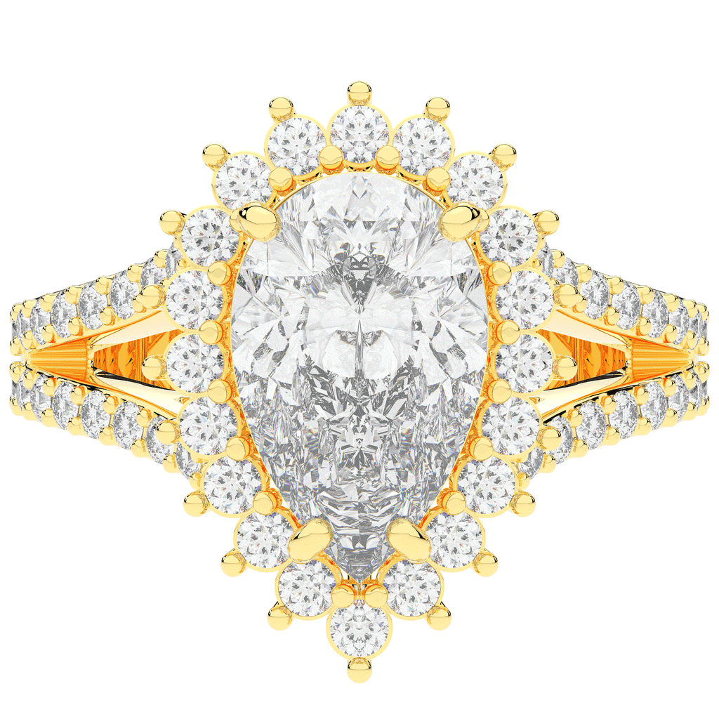 3.60CT.TW ROUND LAB DIAMOND ENGAGEMENT RING - Nazarelle