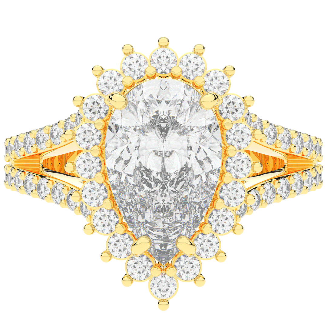 3.60CT.TW ROUND LAB DIAMOND ENGAGEMENT RING - Nazarelle