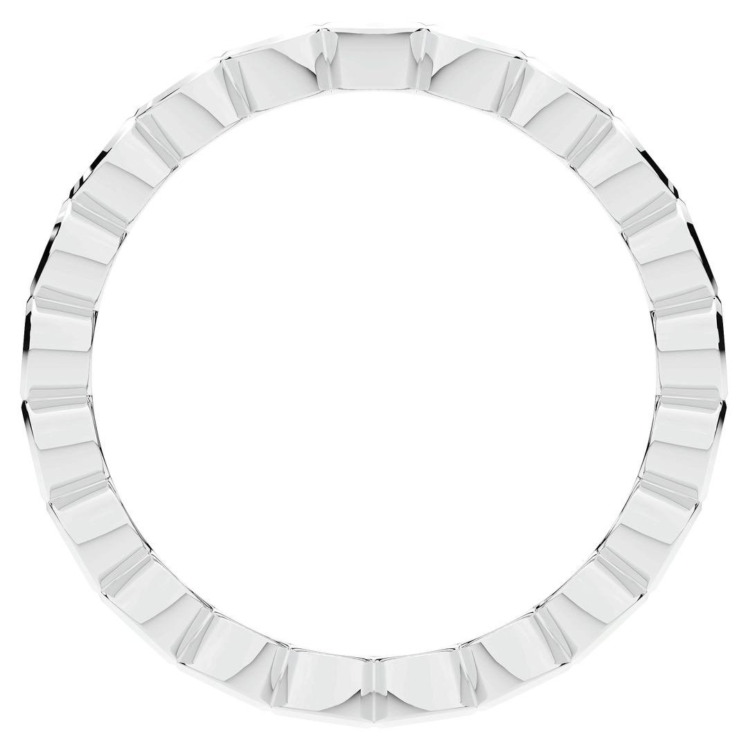 0.90CT.TW ROUND LAB DIAMOND BEZEL SET ETERNITY WEDDING BAND - Nazarelle