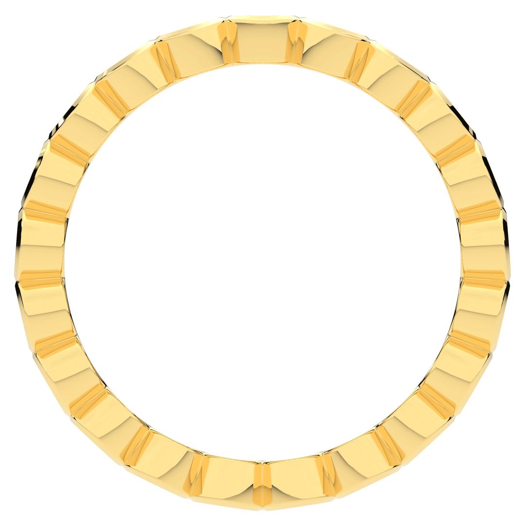 0.90CT.TW ROUND LAB DIAMOND BEZEL SET ETERNITY WEDDING BAND - Nazarelle