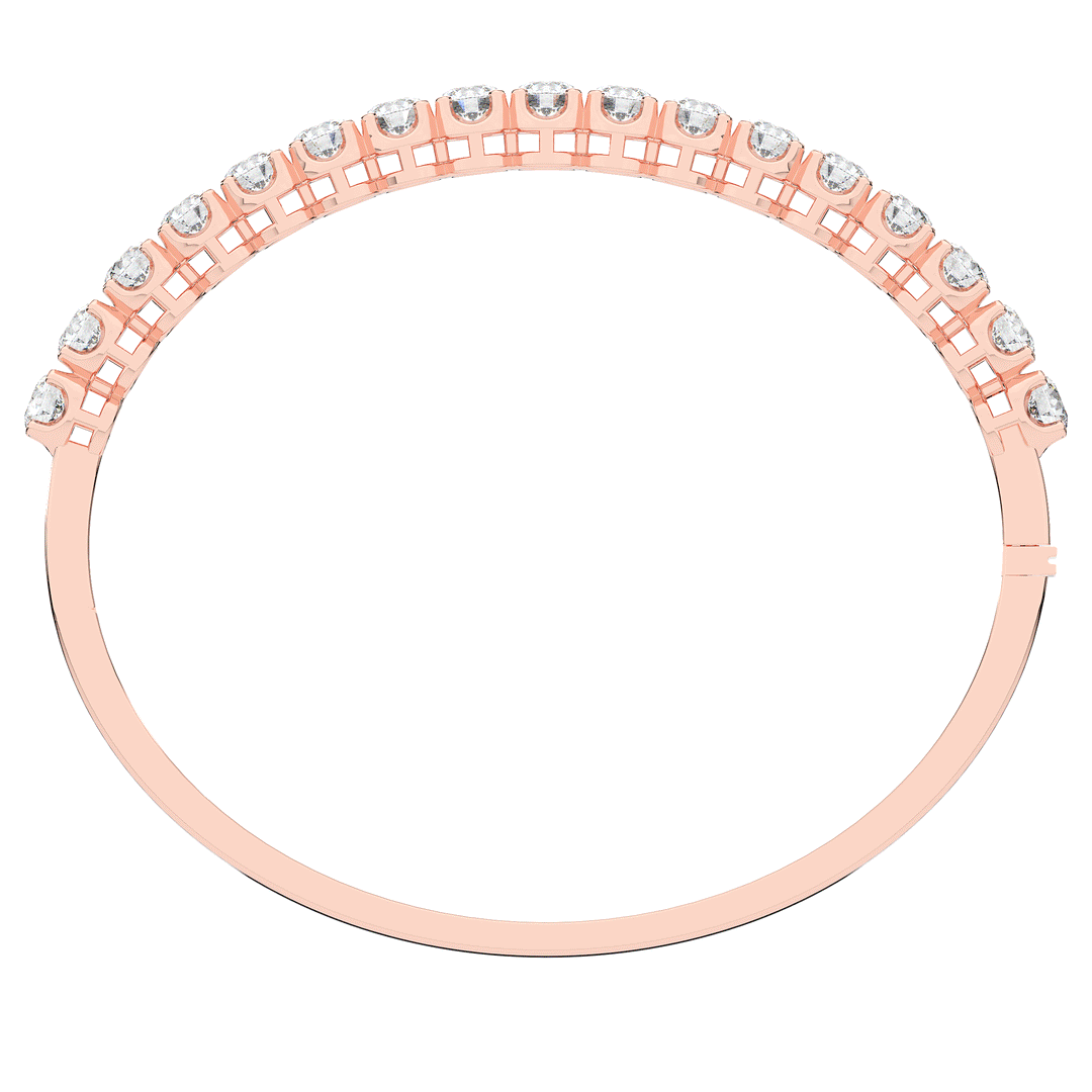 5.00CT.TW ROUND LAB DIAMOND BANGLE - Nazarelle