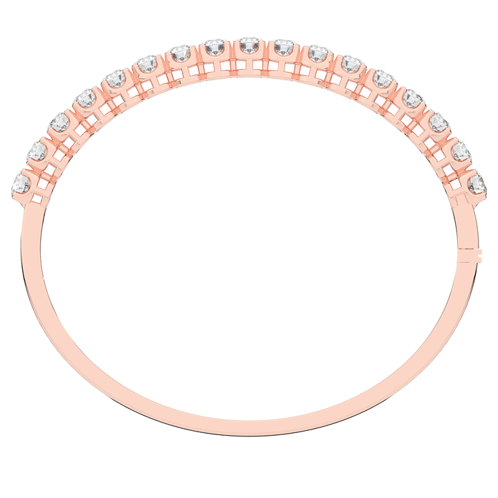 5.00CT.TW ROUND LAB DIAMOND BANGLE - Nazarelle