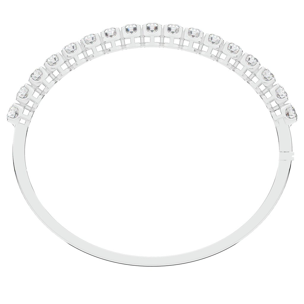 5.00CT.TW ROUND LAB DIAMOND BANGLE - Nazarelle