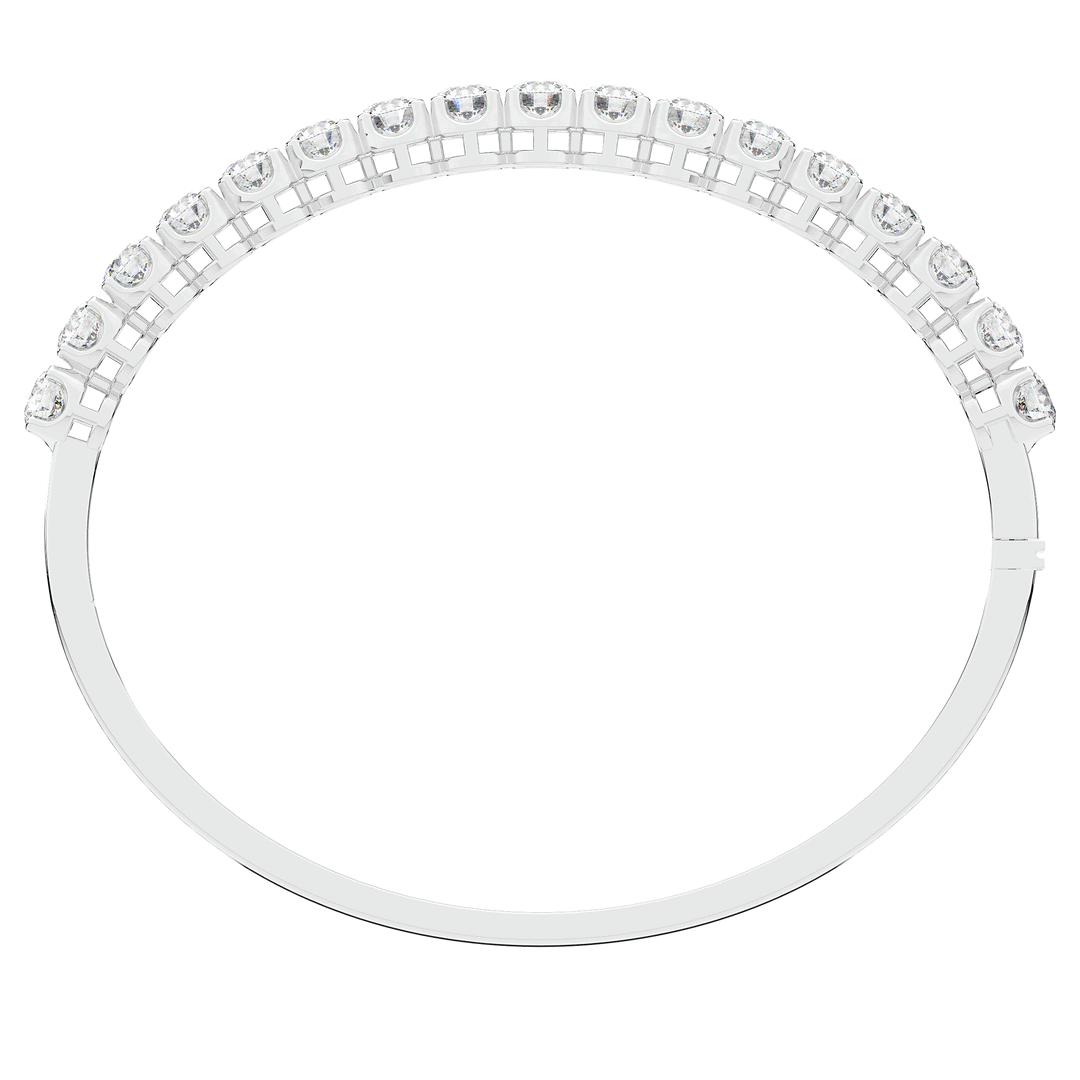 5.00CT.TW ROUND LAB DIAMOND BANGLE - Nazarelle