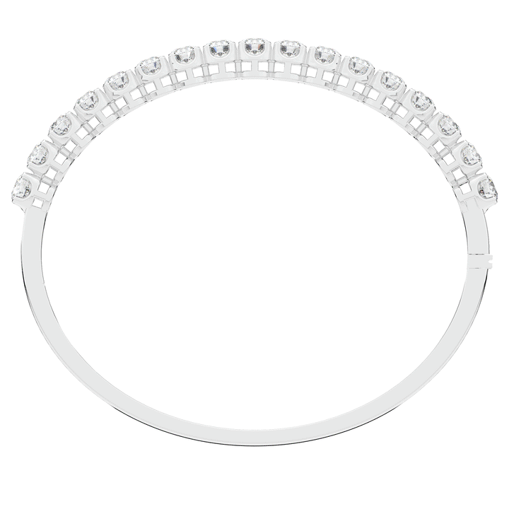 5.00CT.TW ROUND LAB DIAMOND BANGLE - Nazarelle