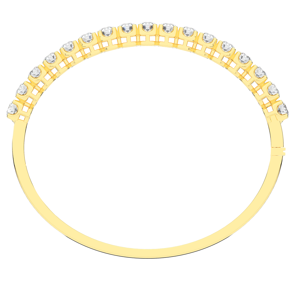 5.00CT.TW ROUND LAB DIAMOND BANGLE - Nazarelle