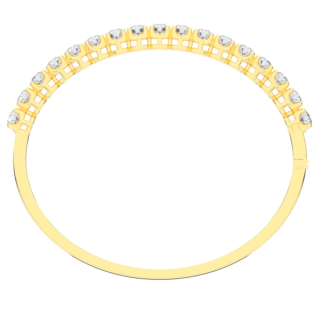 5.00CT.TW ROUND LAB DIAMOND BANGLE - Nazarelle