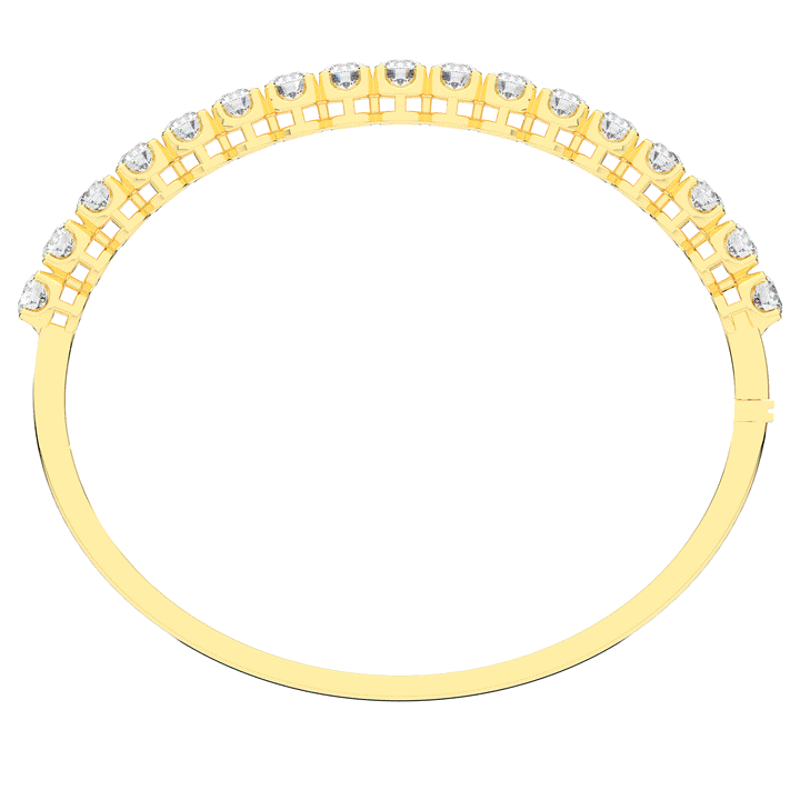 5.00CT.TW ROUND LAB DIAMOND BANGLE - Nazarelle