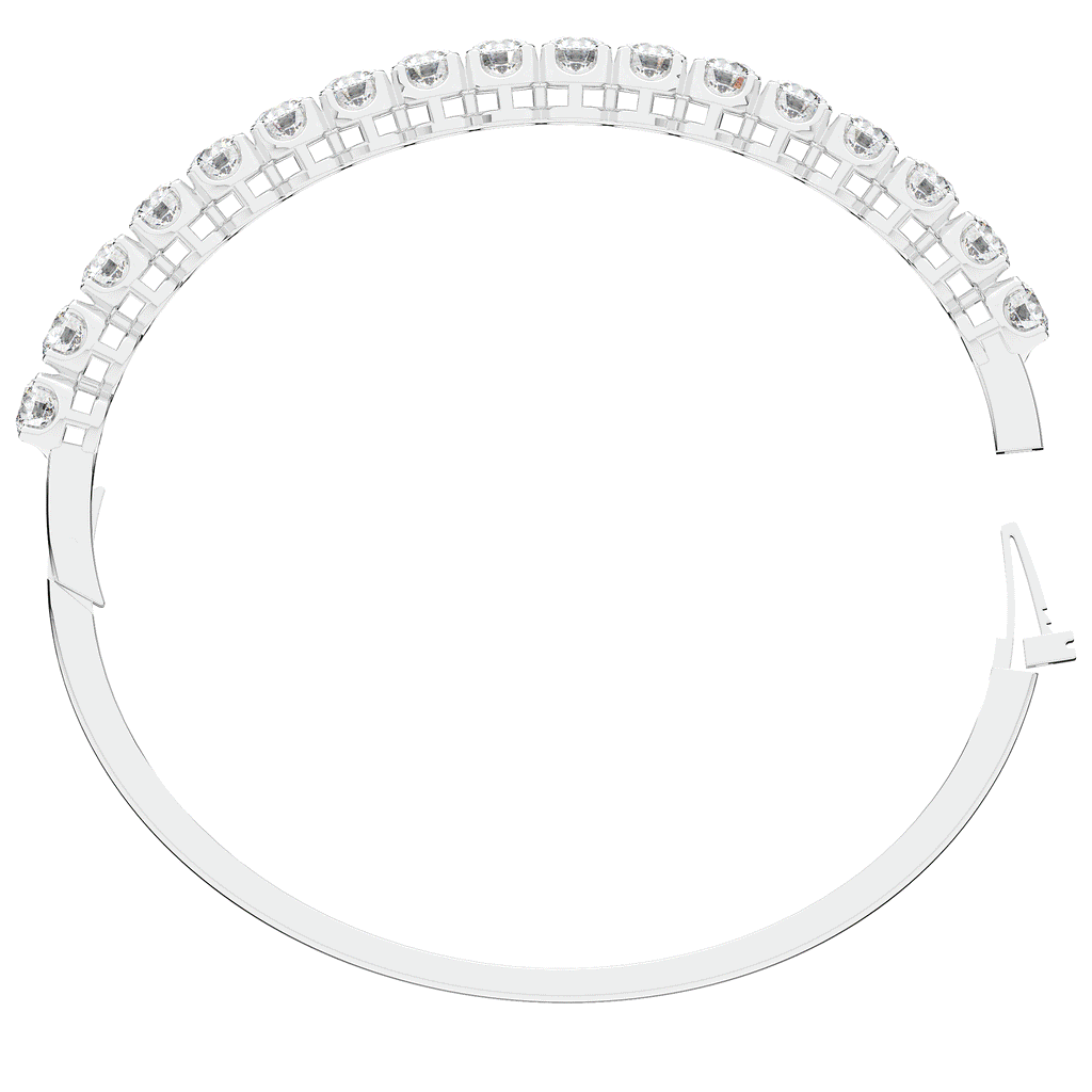 5.00CT.TW ROUND LAB DIAMOND BANGLE - Nazarelle