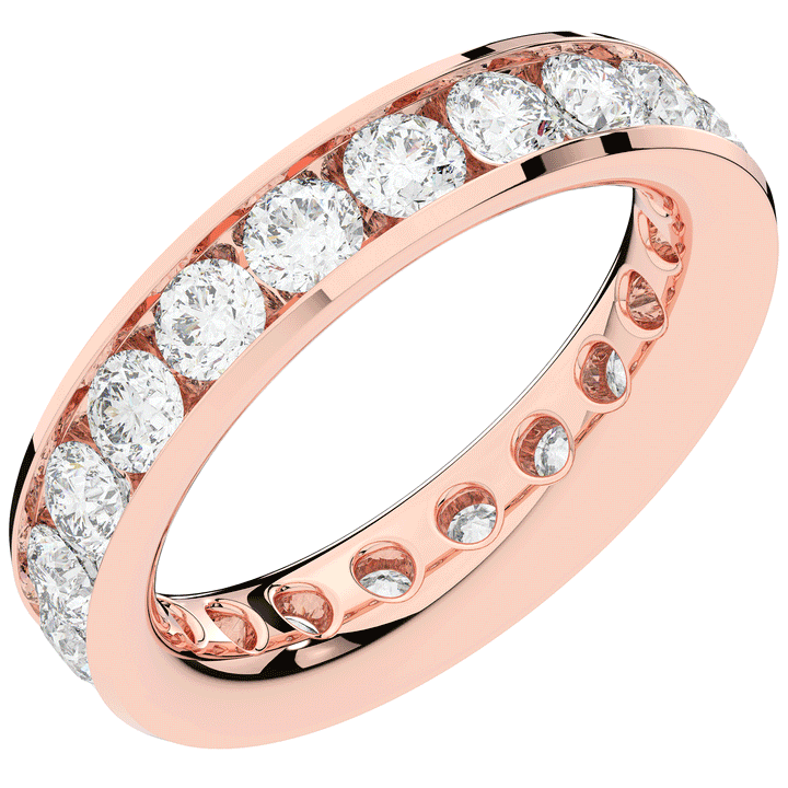 2.50CT.TW ROUND LAB DIAMOND ETERNITY WEDDING BAND - Nazarelle