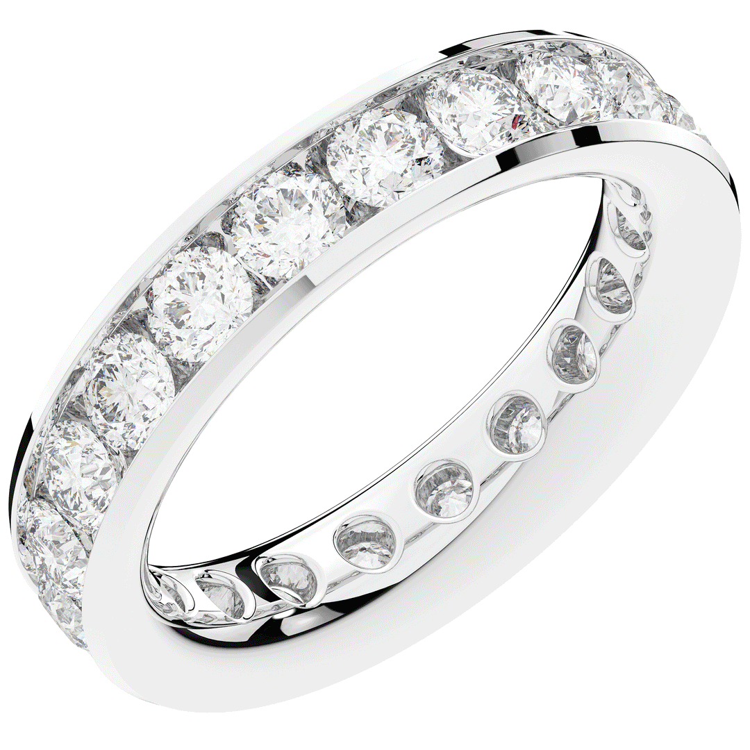 2.50CT.TW ROUND LAB DIAMOND ETERNITY WEDDING BAND - Nazarelle